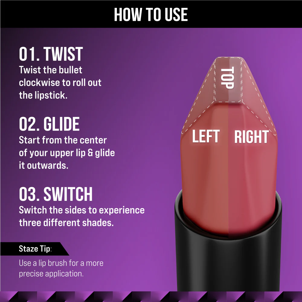 Love Tri-Angle 3 In 1 Lipstick - 03 Caramel Rose - Image 7