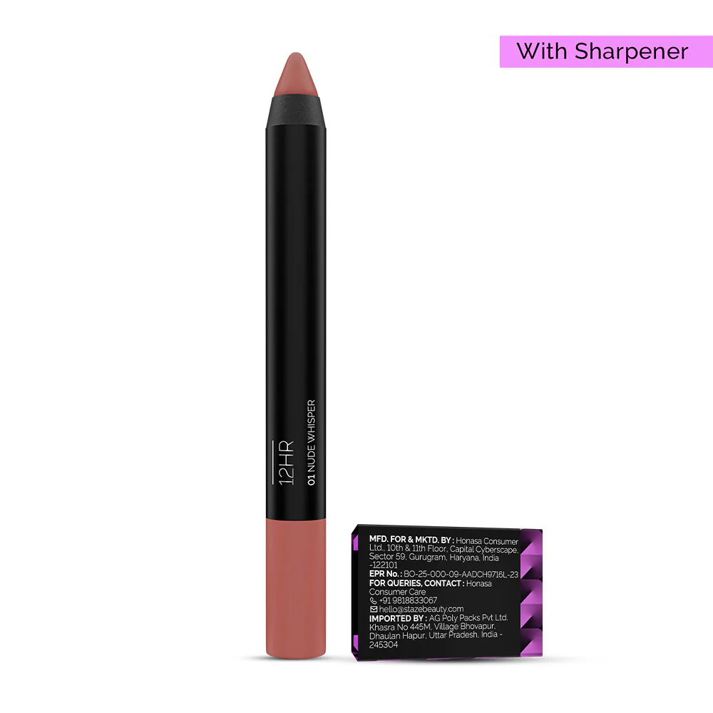 Pout On Lip Crayon 01 Nude Whisper with Sharpener - Image 8