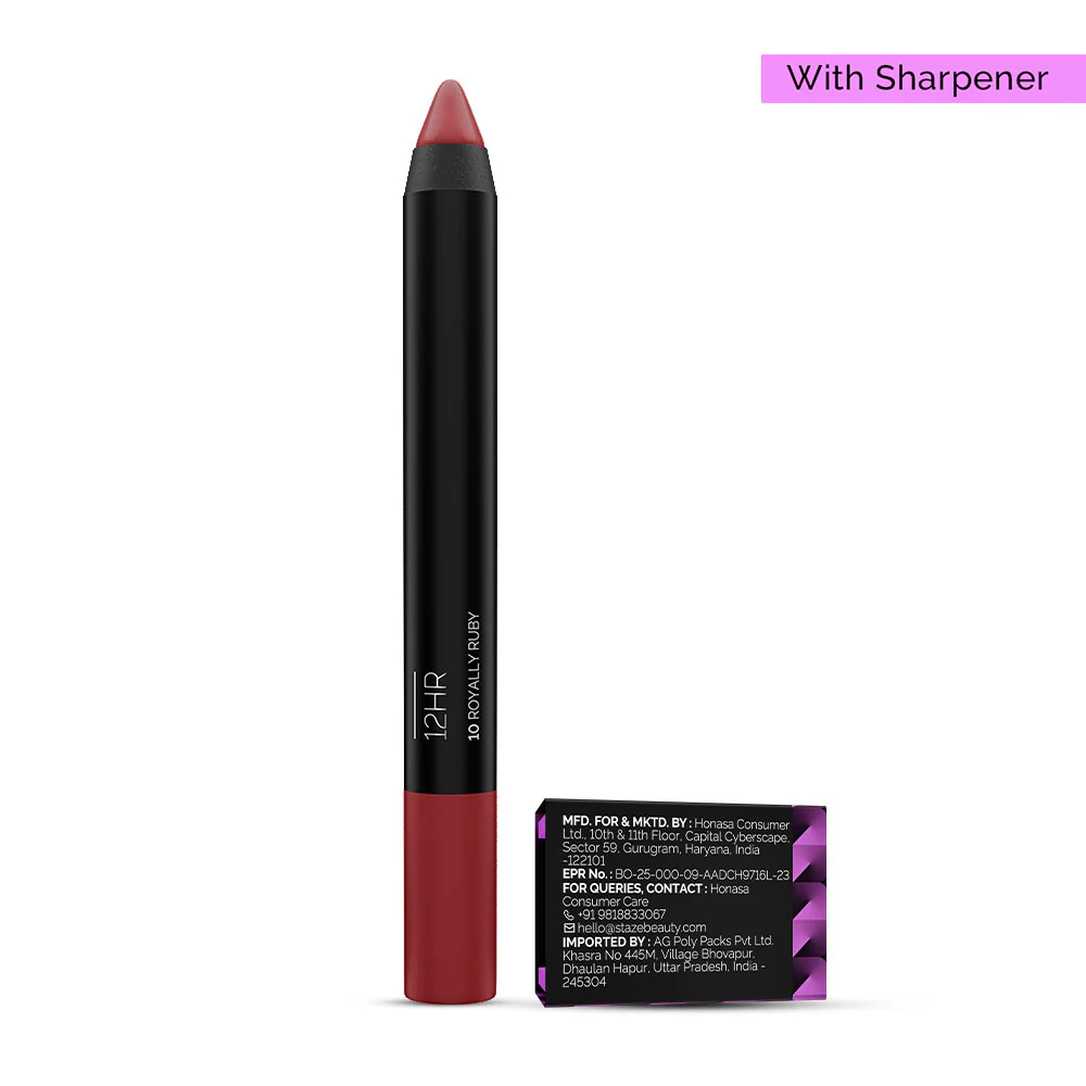 Pout On Lip Crayon 10 Royally Ruby with Sharpener - Image 7