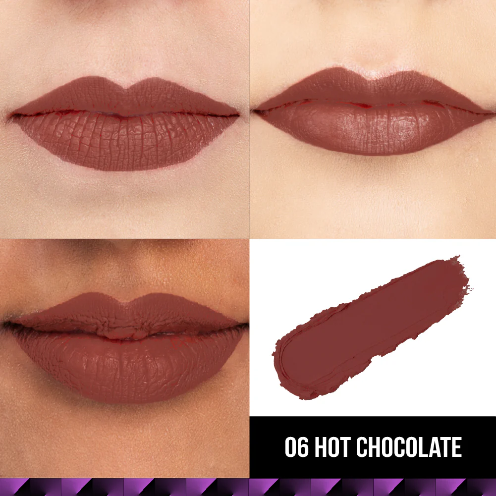 Velvet Kiss Bullet Lipstick - 06 Hot Chocolate - Image 4