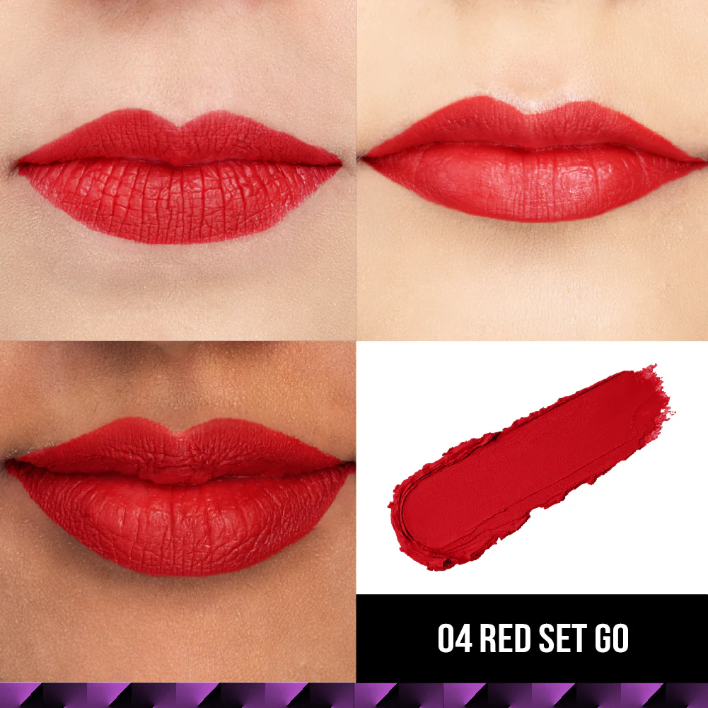 Velvet Kiss Bullet Lipstick - 04 Red Set Go - Image 4